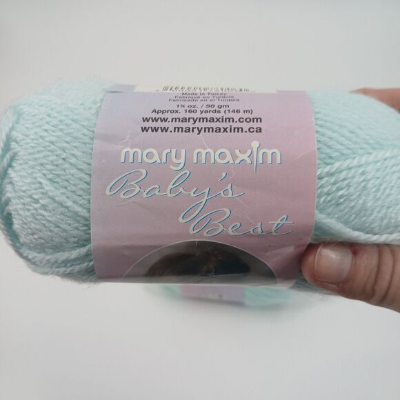 Lot Of 2 Mary Maxim Baby's Best Vintage 006 Mint Yarn 160yds - Picture 4 of 6